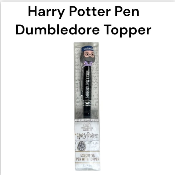New Wizarding World Harry Potter Executive Pen Dumbledore Topper Black Ink - Picture 1 of 11